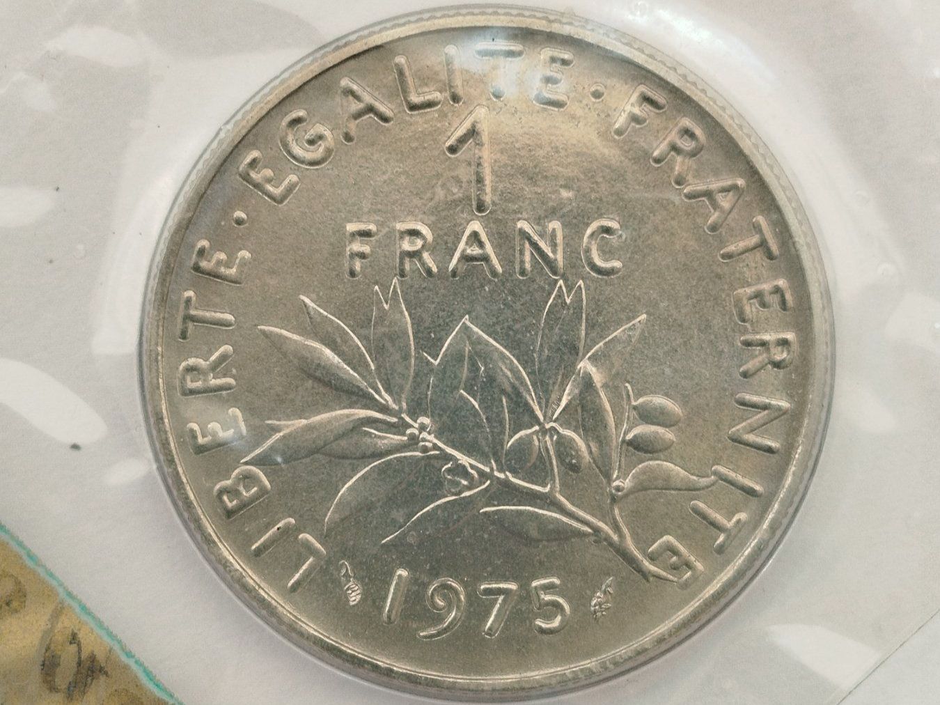 Toutes les monnaies: 1 FRANC SEMEUSE 1975 – Neuf avec emballage d'origine à Wettingen par Colorup