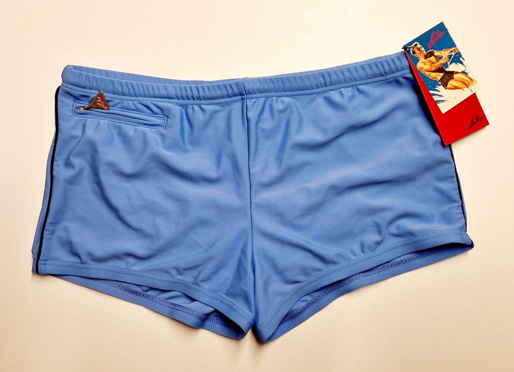 Mey Bade-Serie Broader Stripe Herren Badehose – Yacht Blue, Größe L, Board Shorts Mit Pull-on-Verschluss