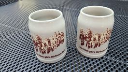 Bierkrüge Steingut von Hürlimann 
