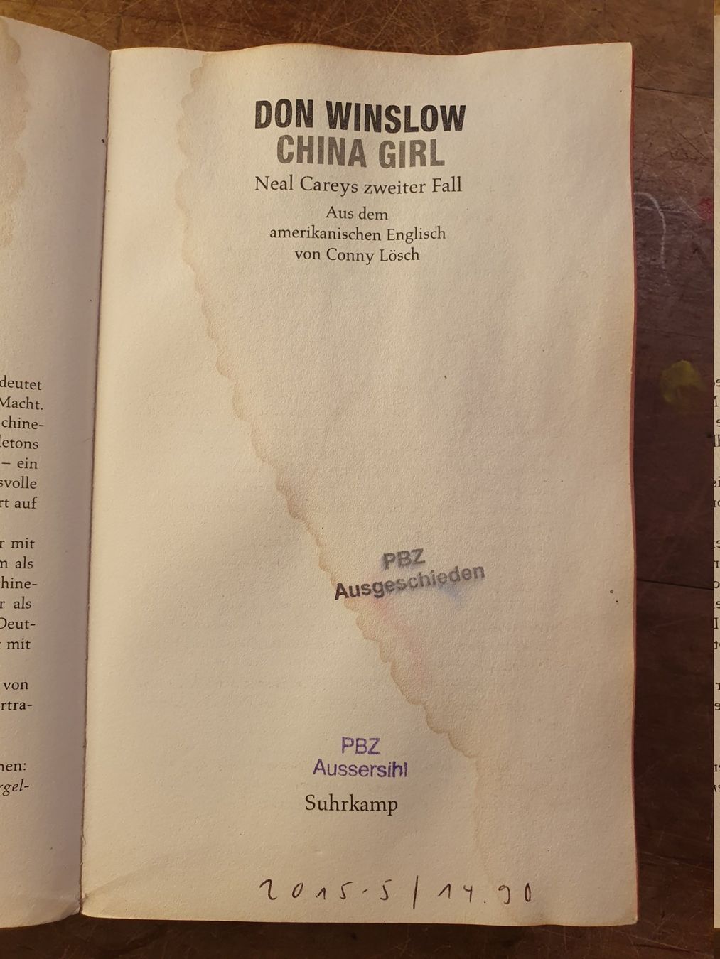 Libri: China Girl - Don Wilson – Usato da Zürich venduto da loosebone 2