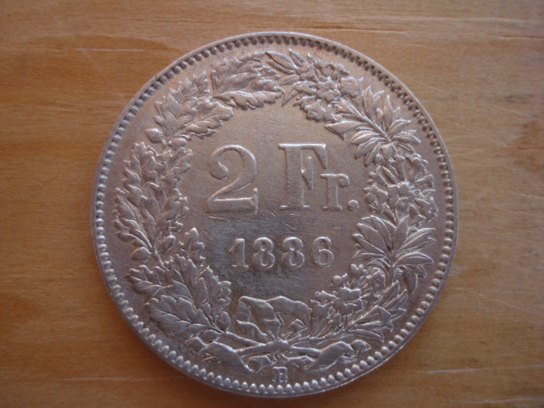 Tutti le monete: (C1) 2 Franken 1886 VZ+ – Usato da Erlach venduto da Net-Coins