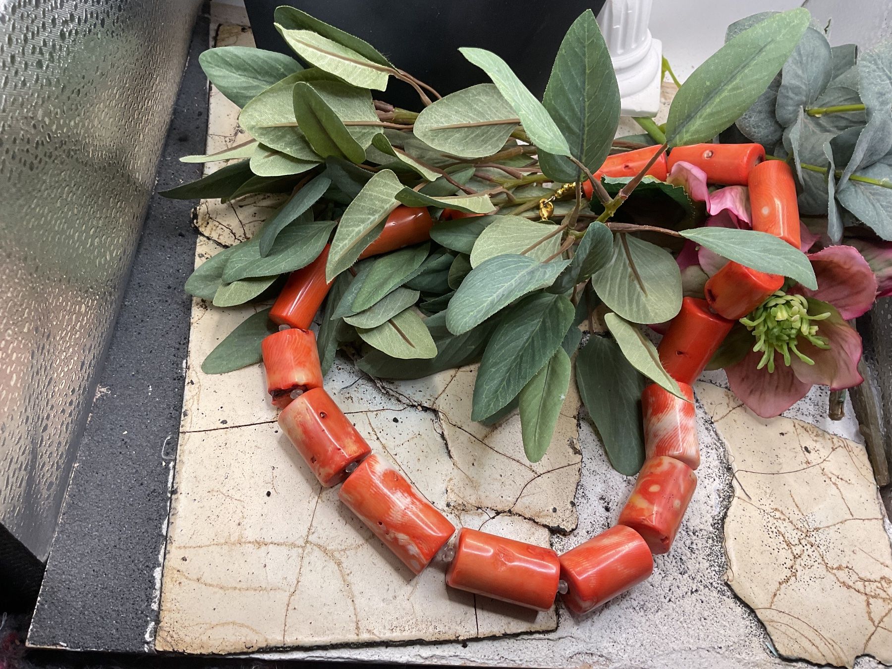 Catenine: Korallenkette sehr gross – Nuovo (secondo la descrizione) da luzern venduto da Alpendorf1