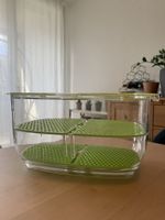 Frischhaltedose mit doppeltem Siebeinsatz