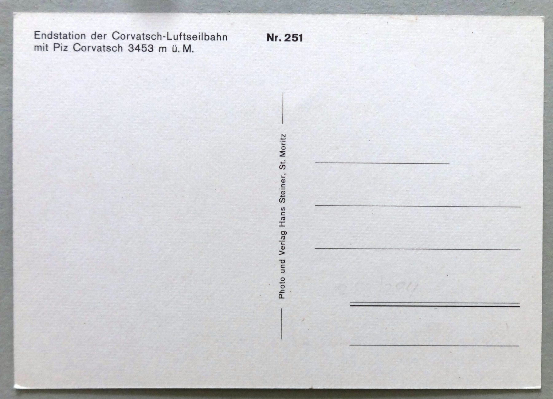 Cartoline postali: Endstation der Corvatsch-Luftseilbahn – Usato da Fétigny venduto da Billy2miny 1