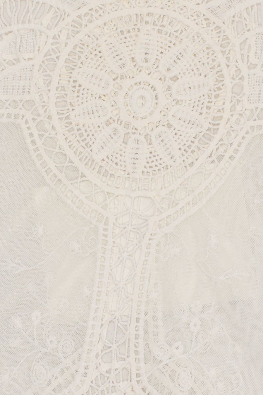 Top: Blouse Dentelle Blanche Manches 3/4 T. L – Usato da Fribourg venduto da re-fine 5