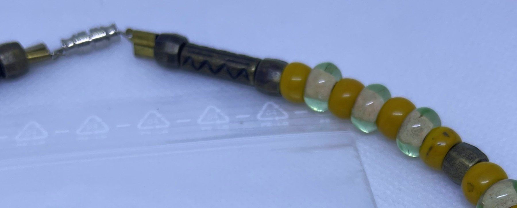 Catenine: Halskette Angela Glas Messing L 56 cm. – Nuovo (secondo la descrizione) da Lutzenberg venduto da Pinschi01 1