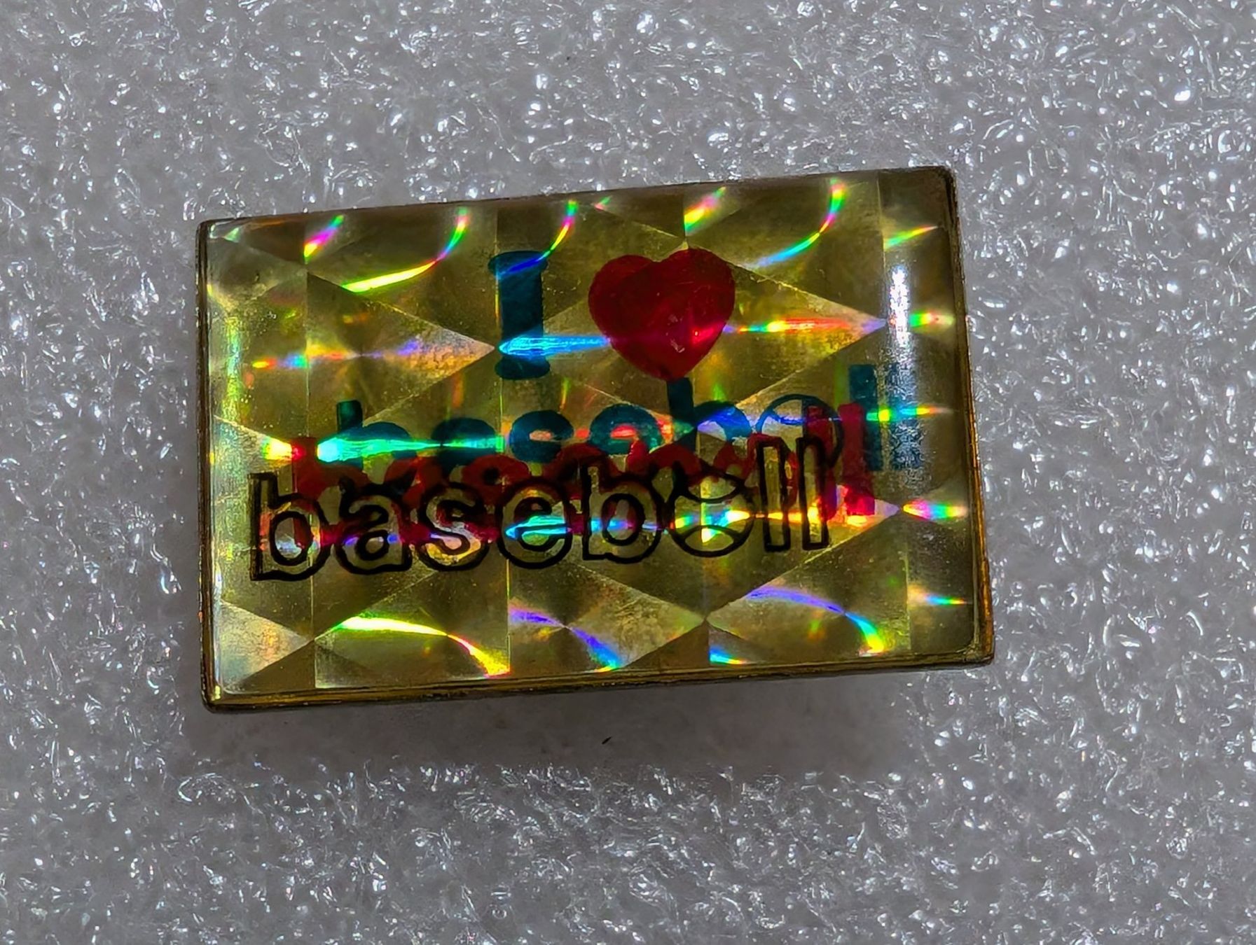 Placchette & Badge: Ansteckpin 258: I Love Baseball – Usato da Oppligen venduto da Pin-Fall-Shop