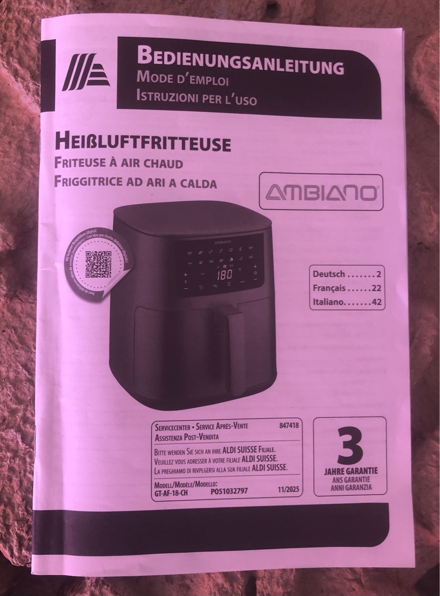 Ambiano Appareils de cuisine: Air Fryer – D'occasion à Wolhusen par herbstfarben 2