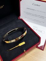 Bracelet Cartier Love Or Jaune 18k, 4 diamants
