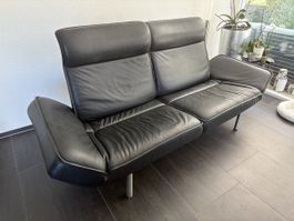 Sofa de sede Echt-Leder schwarz verstellbar gebraucht