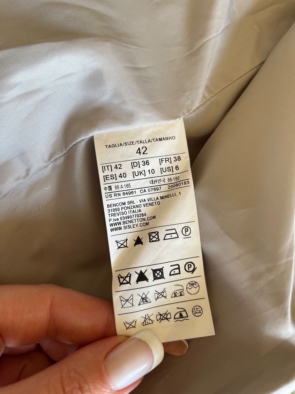 Sisley Giacche: New  cotton jacket Sisley size S – Nuovo (secondo la descrizione) da Chêne-Bougeries venduto da Seetooyoo 2