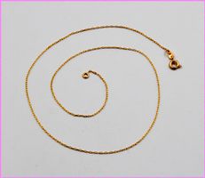 Zierliche Ankerkette ca. 45cm 18K Vergoldet
