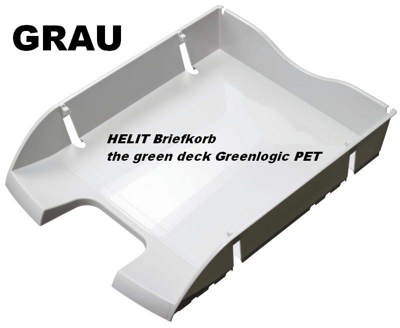 Behälter & Ähnliches: AKTION = Briefkorb Briefablage Greenlogic HELIT *** GRAU – Neu und originalverpackt aus Strengelbach von Mozi1