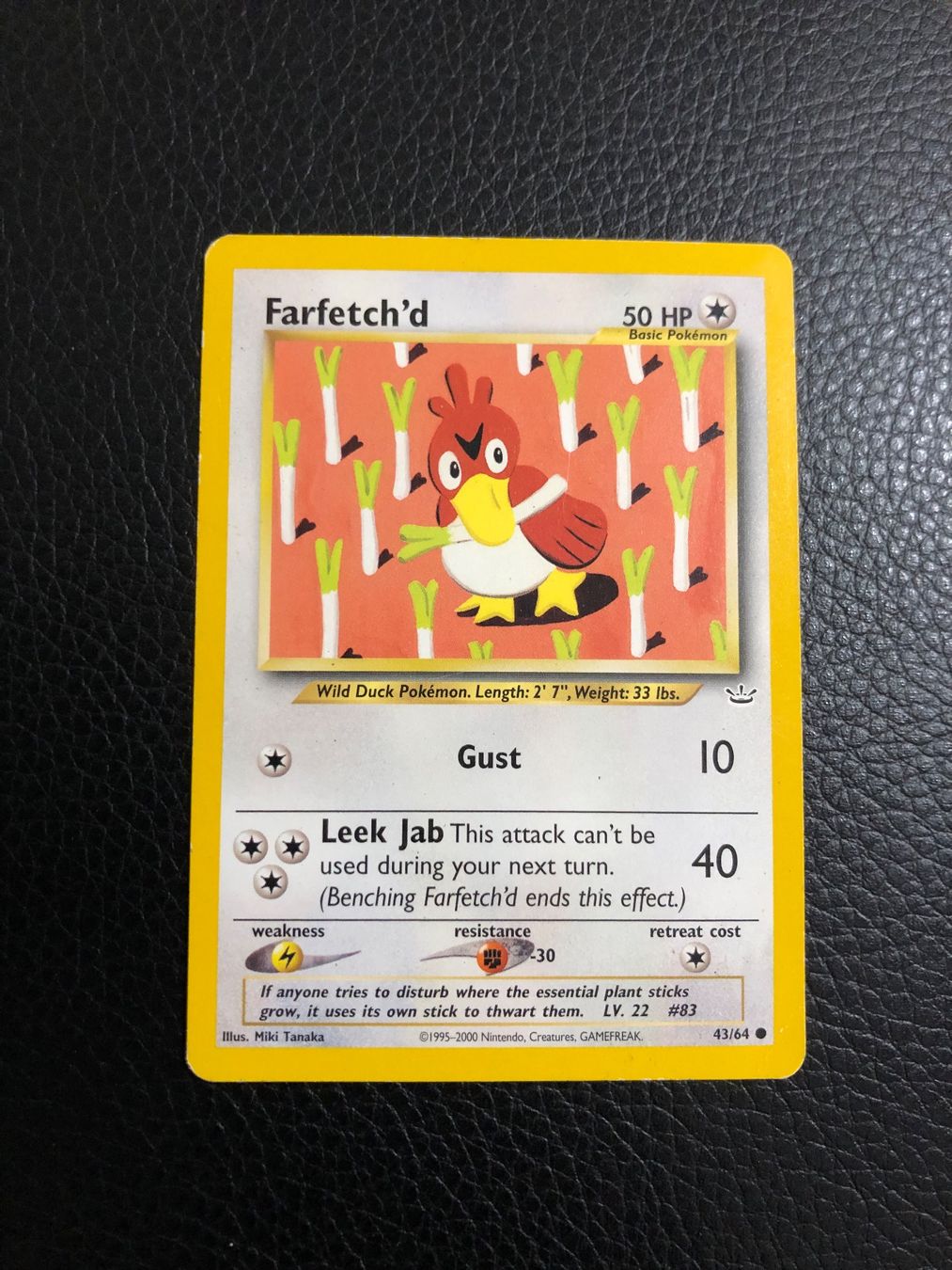 Pokémon Carte collezionabili: Neo Revelation Farfetch’d 43/64 Ab 1 – Usato da Paradiso venduto da Pkmn10
