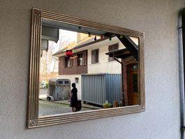 Vintage Wandspiegel 80×60 cm – Holz mit silberner Patina