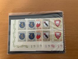 LIECHTENSTEIN Viererblock 1966 WAPPEN II