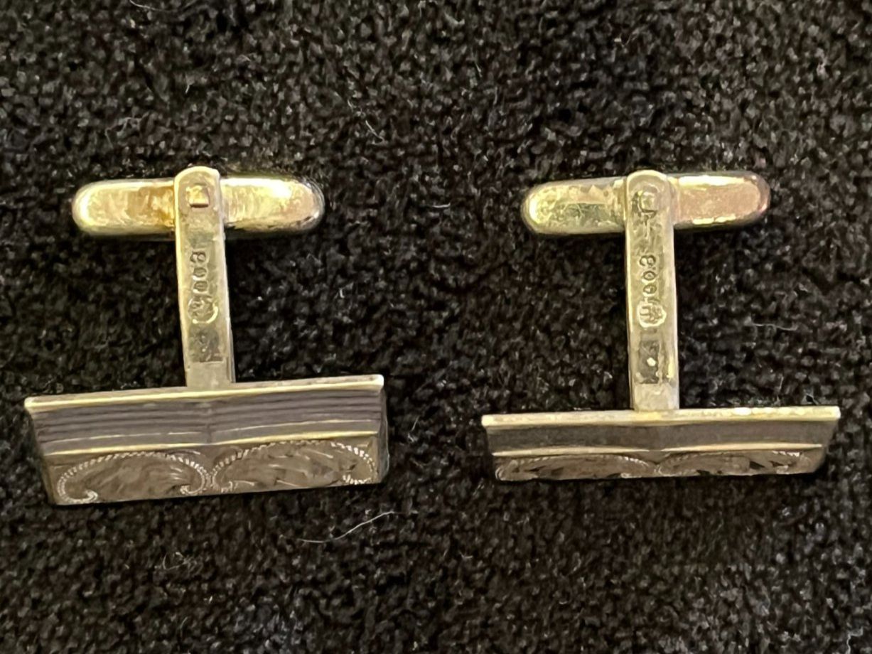 Manschettenknöpfe: Manschettenknöpfe Silber 800 – Gebraucht aus Bettwiesen von wicking27 1