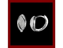 Klappcreolen Silber 925 mit Zirkonias