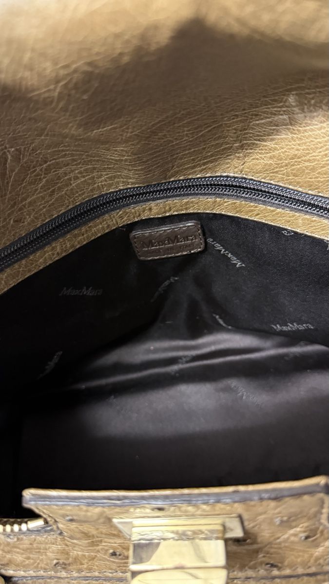 Max Mara Borse: Max Mara Handbag Ostrich leather – Usato da Buchs AG venduto da sxf96 5