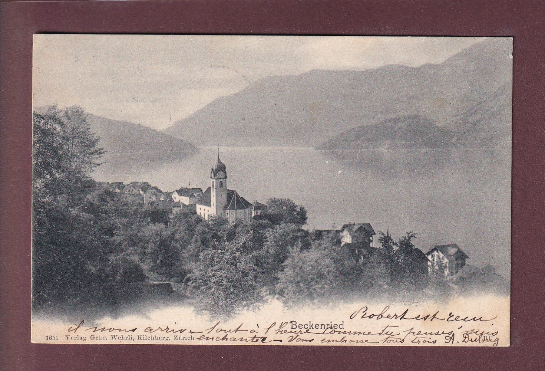 Cartoline postali: BECKENRIED - 1904 – Usato da Pully venduto da nicecards
