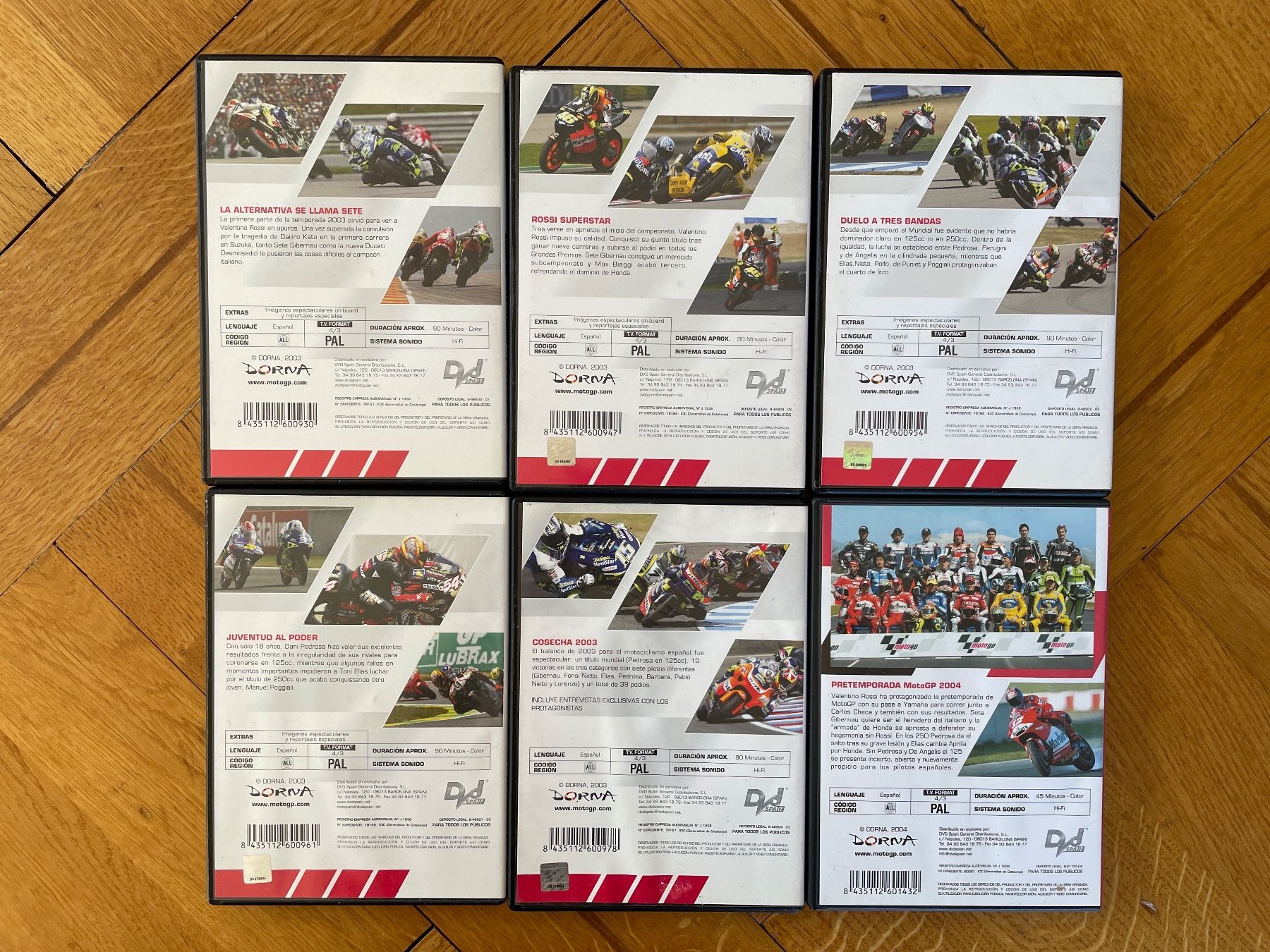 Tutti i DVDs: 6 DVD Moto GP 2003 – Usato da Genève venduto da Buens4 1
