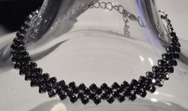 Bracciale donna con strass neri