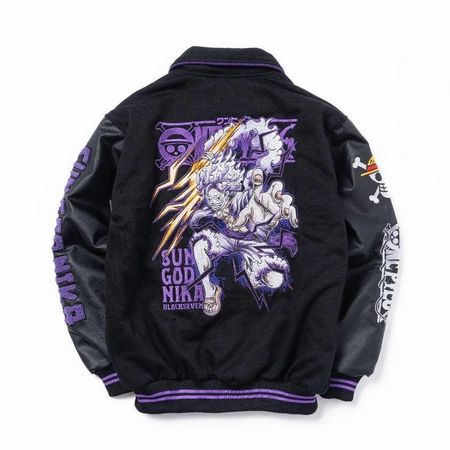 Bestickte Anime Bomber Jacke, Sonnengott Nika, Japan Sukajan