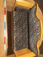 Puppenbank aus Holz mit Blumenmuster guter Zustand Ca.60 Cm
