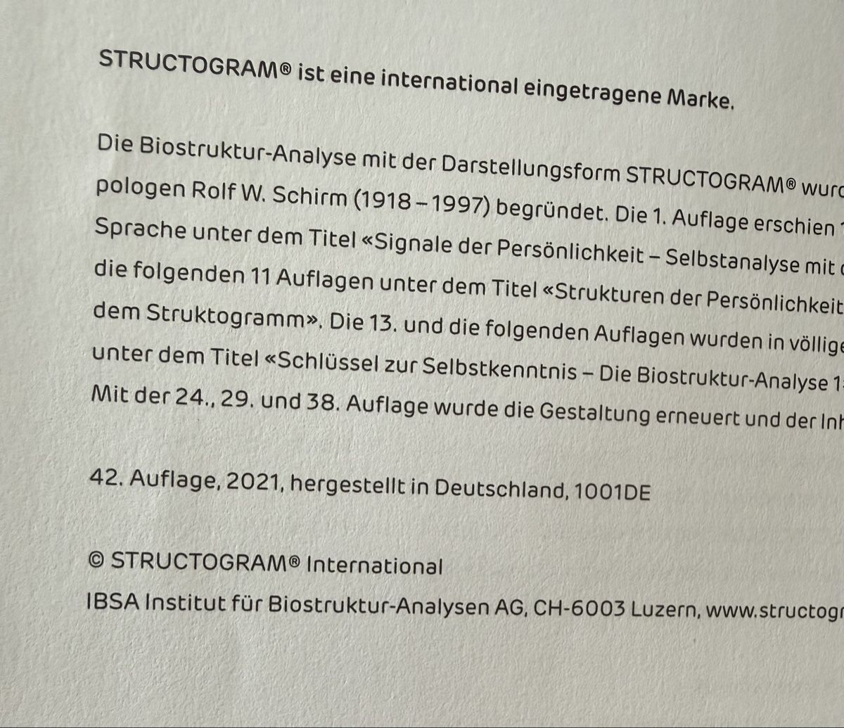 Bücher: Structogram Trainings-System, Schlüssel, Band 1 & 2 – Neu (gemäss Beschreibung) aus Buch am Irchel von Sweetharth 1