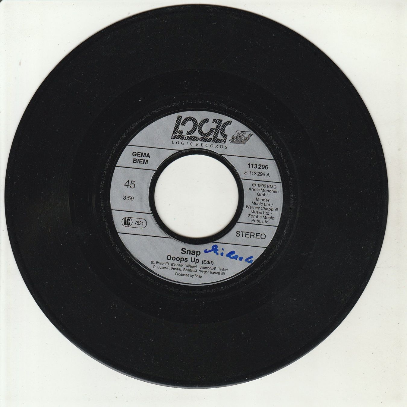 Dischi in vinile: Snap! - Ooops up 7" Vinyl 1990 – Usato da Tübach venduto da JamesStone 2
