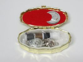 Vintage Reisenähset Pillendose Nähset Metall NOS Pillendose