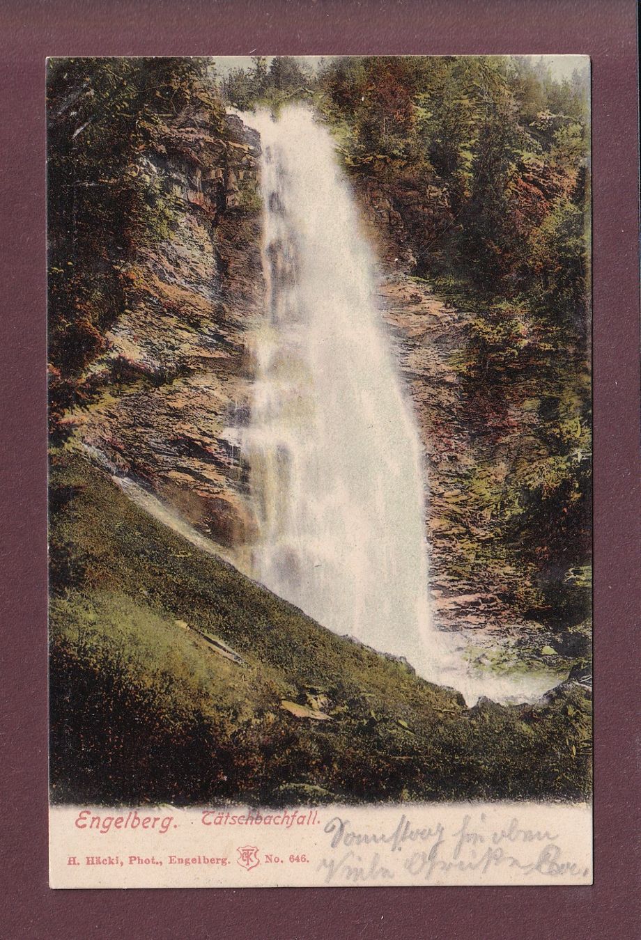 Ansichtskarten: ENGELBERG - Tätschbachfall - 1906 – Gebraucht aus Pully von nicecards