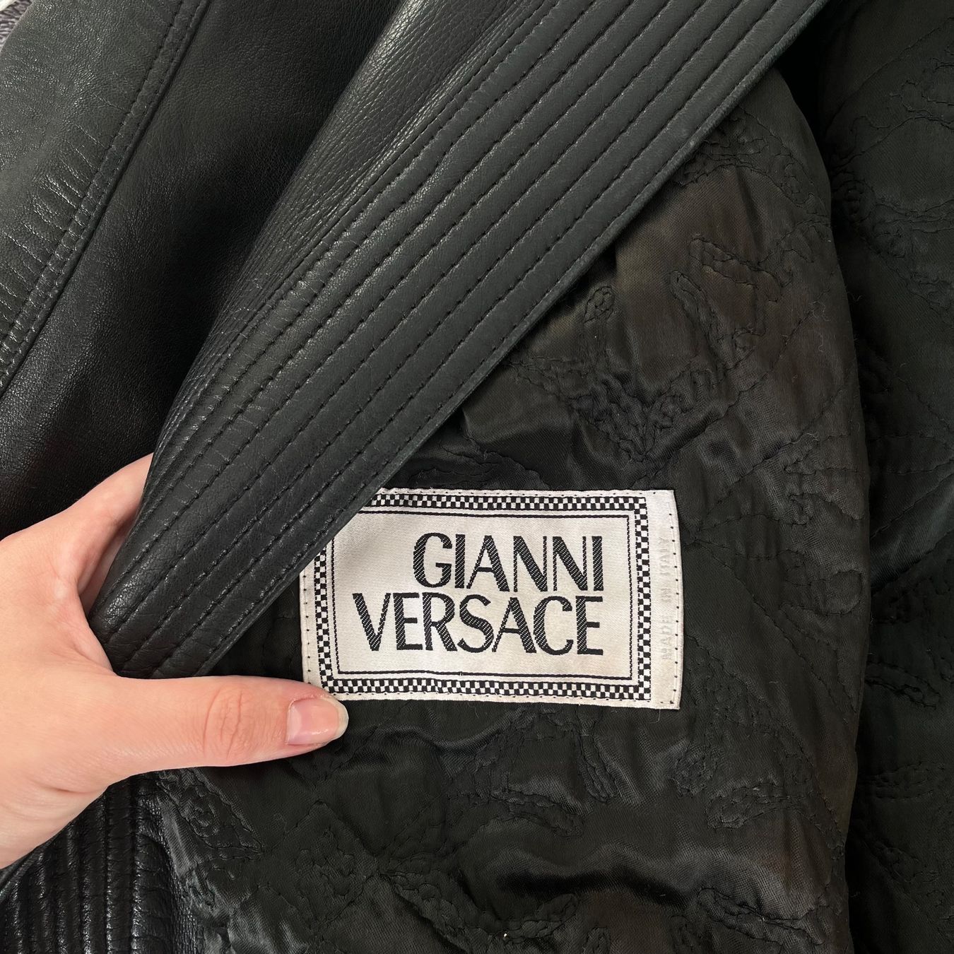 Versace Mäntel: Gianni Versace Leder Mantel – Gebraucht aus Zug von Grc999 1