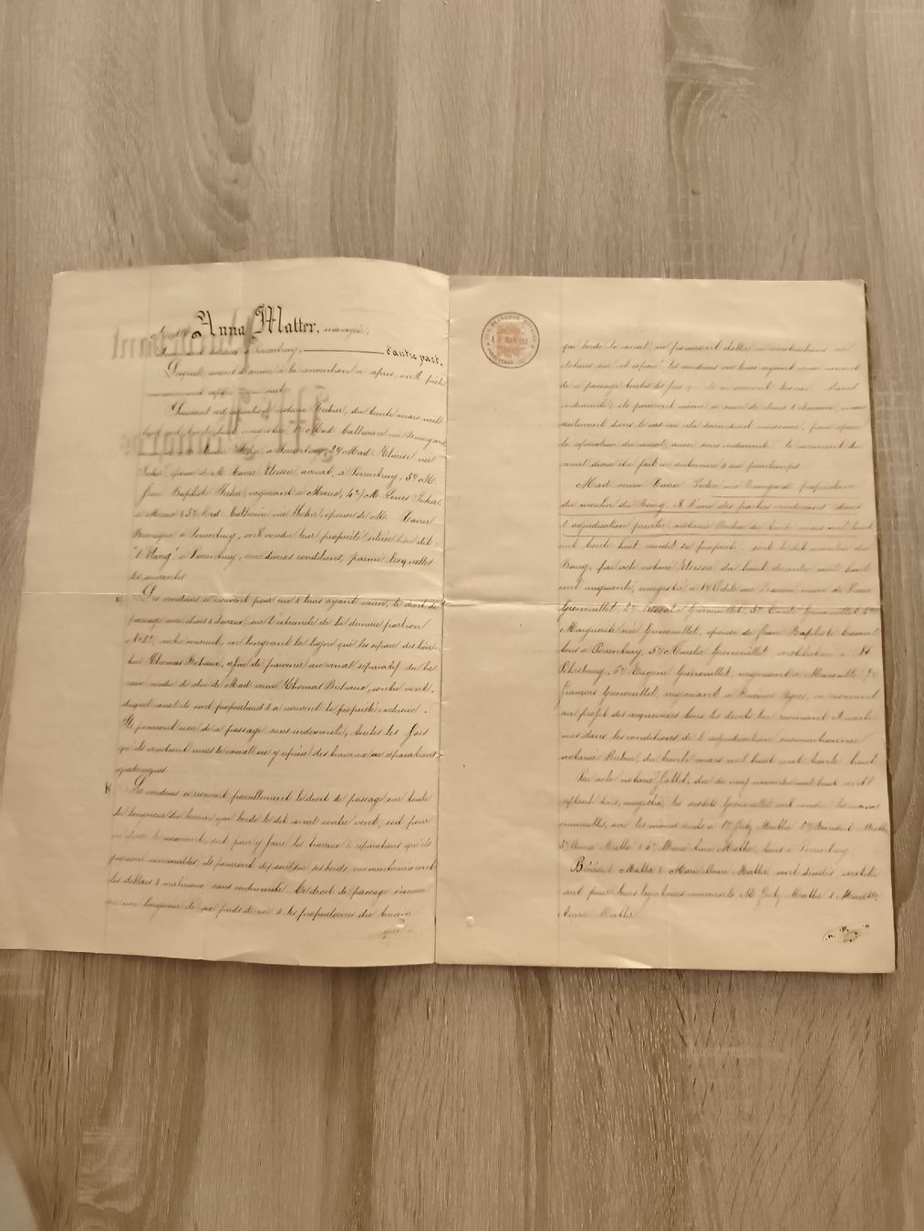 Dokumente: Document 1895, Pervant Notaires, Loussentiny, used – Gebraucht aus Prilly von jor_x27s 1