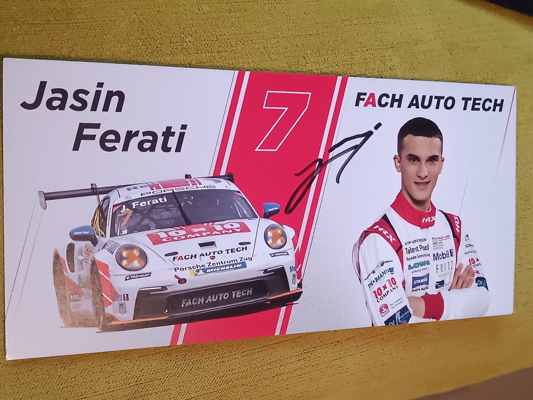 Autografi: Jasin Ferati - Porsche - handsignierte AK – Usato da Menziken venduto da Autogramme