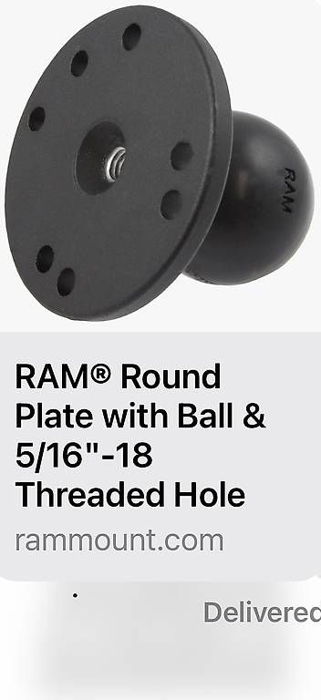 Supporti a parete: RAM mount Round Base mit 5/16"-18 Innengewinde – Nuovo e nell'imballaggio originale da Eglisau venduto da retep1973