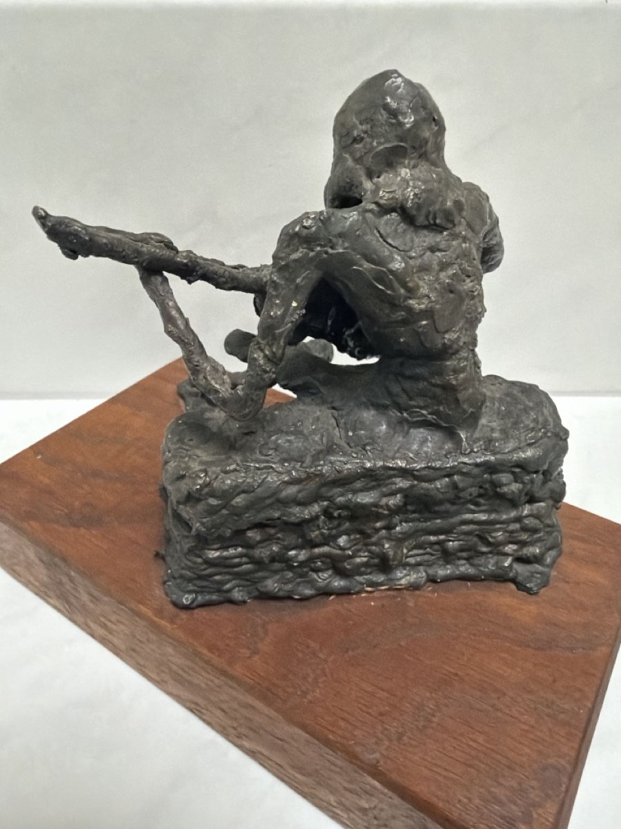 Sculture & Statue: Hans Walder, Gitarrenspieler. Eisenfigur. – Usato da Biberist venduto da Momo33 3