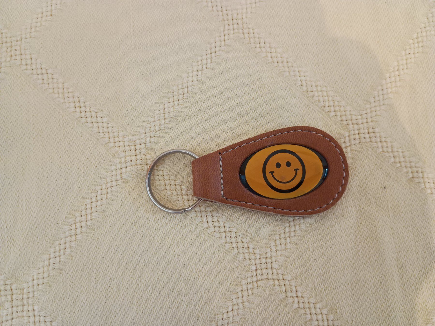 Portachiavi: Schlüsselanhänger SMILEY, Leder, ca. 9 cm – Nuovo (secondo la descrizione) da Buchs AG venduto da ReaNaTsch