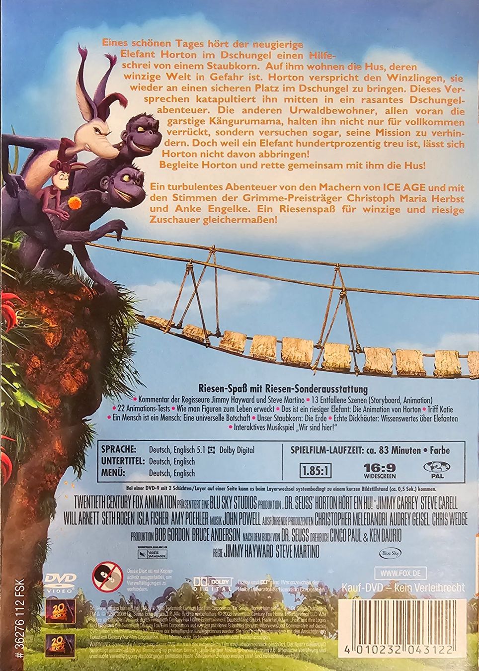 Tutti i DVDs: Horton hört ein Hu! – Usato da Wahlen b. Laufen venduto da Cg10 1