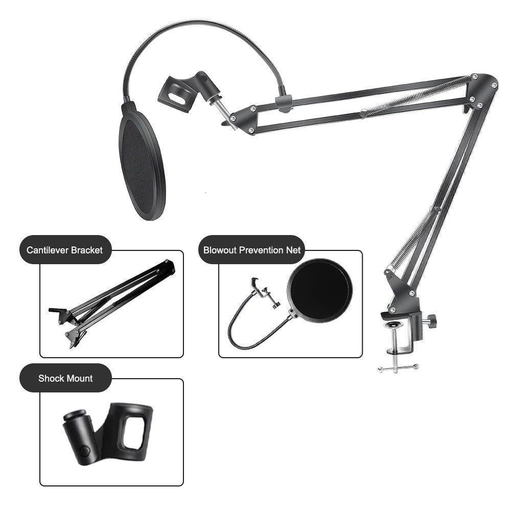 Supporti per strumenti musicali & leggii: ✅ NEU Mikrofonständer Tischständer Popfilter – Nuovo e nell'imballaggio originale da Wittenbach venduto da ChinaSeidenstrasse 3