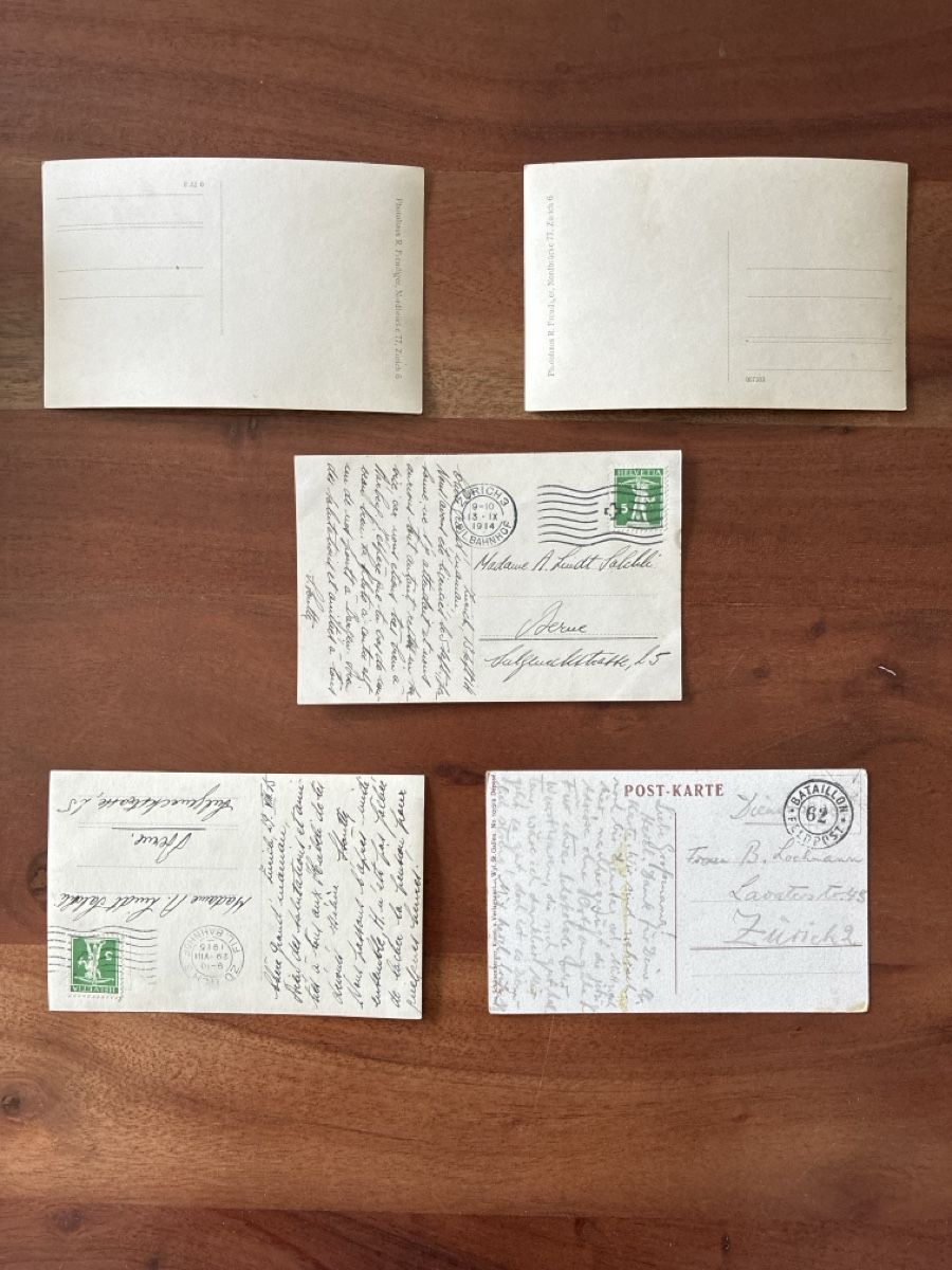 Cartoline postali: 10 Ansichtskarten Schweiz vom Militär 7 – Usato da Oftringen venduto da Cla.vD.74 1