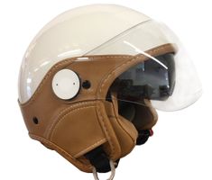 Vespa Djet Helm Trendy Vision (Creme/Beige Leder) ( S )