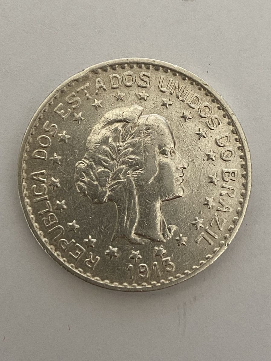 Alle Münzen: Brésil, 1000 Reis 1913 argent – Gebraucht aus Corsier-sur-Vevey von Ginoarturo