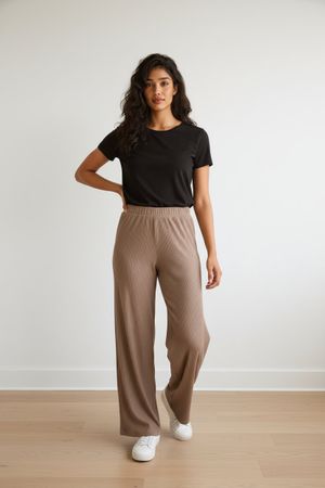 Pantalon côtelé taille élastique - Taille M