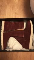 Bottes d'hiver Birkenstock en daim bordeaux, taille 42
