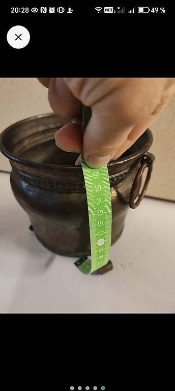 Pentole: Antiker Kupfertopf, Höhe 16cm, mit Füssen  – Usato da Wila venduto da neu_s8qs