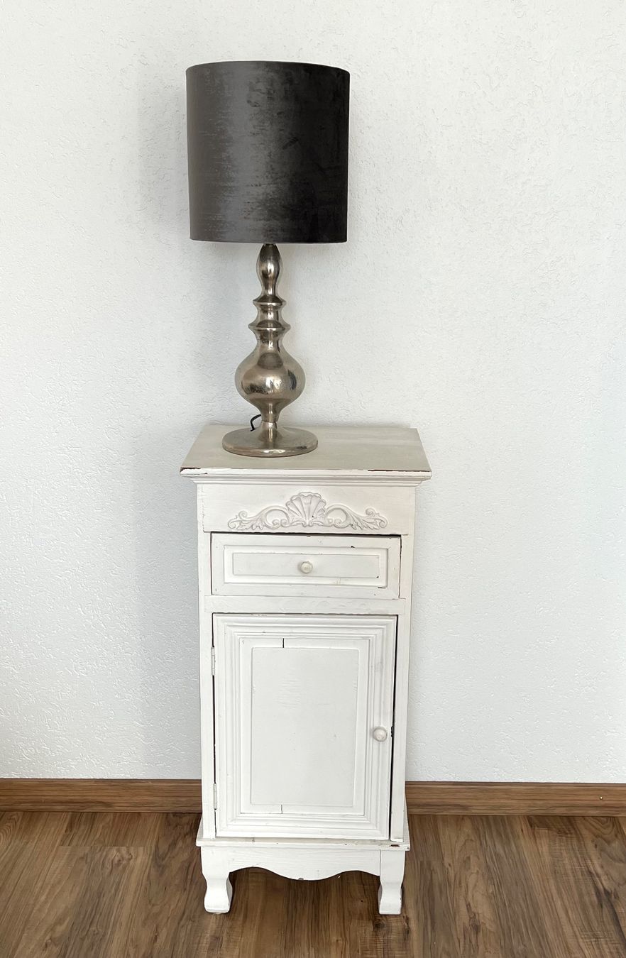 Pfister Lampade: Tischlampe mit Samtschirm - Aluguss silbern – Nuovo (secondo la descrizione) da Oberaach venduto da Maidup 2