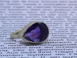 Goldring mit erstklassigem Amethyst Edelstein