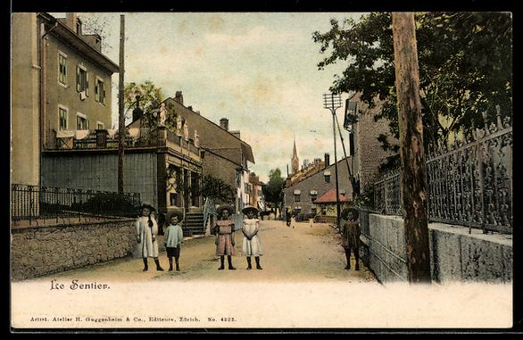 Cartoline postali: AK Les Sentier, Une rue – Usato da Berlin venduto da bartko-reher