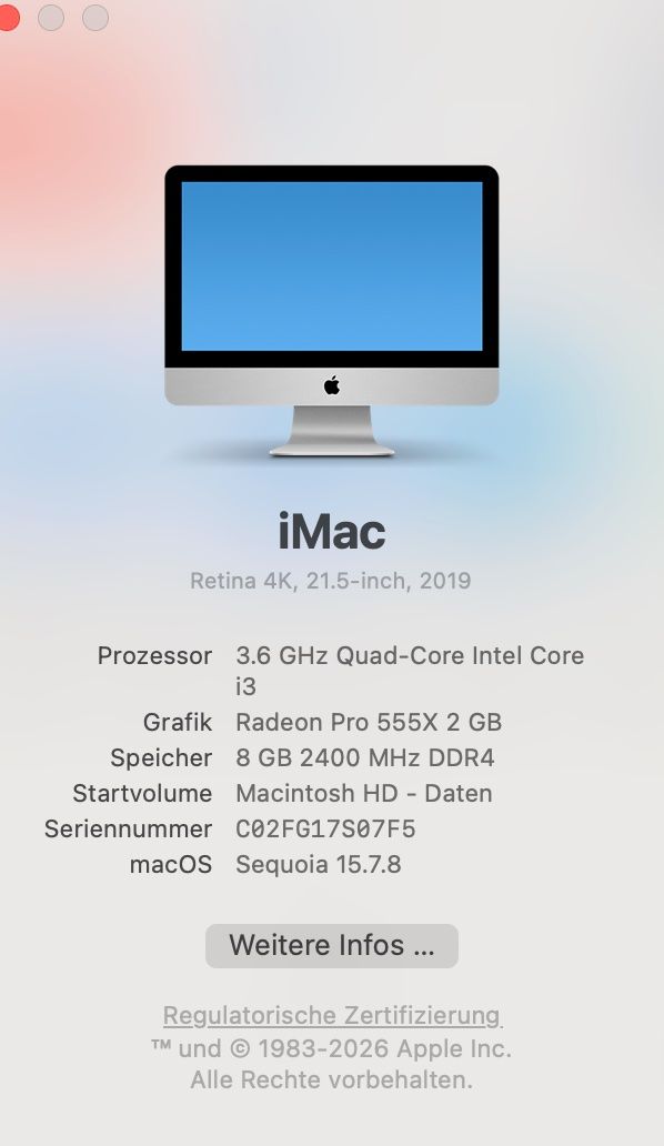 Apple PCs: IMAC MODELL 2019 – D'occasion à Brügg BE par freude05